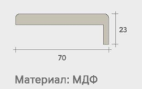 Наличник МДФ телескоп (Корадубов) (арктик (АР), 70*8, 2150, Экошпон)