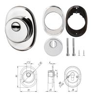 Броненакладка Fuaro DEF.ECO/OV.4825  CP-8 (овал, хром)