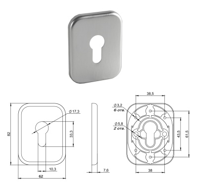 Накладка на цилиндр ESC.C.TRD/K.486 SSC-16