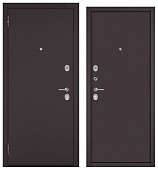 ФЭМЕЛИ ЭКО, СТАЛЬ, 2 замка (2050*860, левая, Ночная задвижка, букле шоколад, хром)