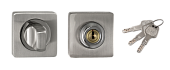 Завертка на квадратной розетке РЕНЦ ключ-вертушка (никель матовый/никель блестящий, арт. INBK-K 02 SN/NP)