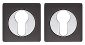 Накладка на цилиндр на квадратной розетке Итарос Премиум Плюс  (черный никель/хром BN/CP, круг в квадрате)