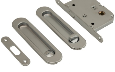 Дверная ручка-купе Медио МP5010-BK CP (хром) 2 шт.