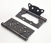 Петля без врезки универс. PUERTO 100*75*2,5 (никель черный матовый, арт. IN100-2S FH MBN)