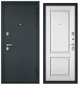 ТРАСТ МАСС, МДФ белый софт 9СД-1 (2050*960, правая, букле графит, хром)