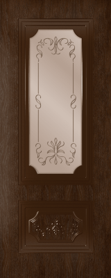 ДП 60*200 Порта шпон НАТУР.ДУБ, тон Каштан