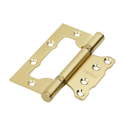 Петля без врезки стальная универс. Паллини РFH 100*75*2,5 2ВВ BS,мат.золото,Паллини