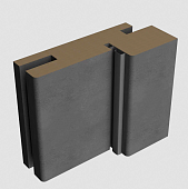 Коробка  с уплот телескоп., покрытие Экошпон (ALBERO) (бетон темный, 70, 2070)