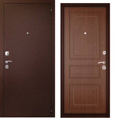 Тульские двери  А3 Темный Орех  70мм..., хром (антик медный, МДФ Орех темный)