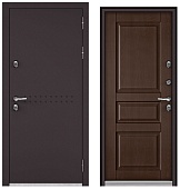 ТЕРМОРАЗРЫВ (СПЛИТ) MP, тисн.Р-4, МДФ дуб коньяк 10ТСД-2 (2050*1000, правая, нержавеющий порог, букле шоколад, хром, термо)