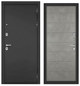 ТРАСТ МАСС, МДФ бетон серый 9С-135 (2050*960, R, правая, букле антрацит, хром)