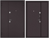 Бульдорс МЕГА МАСС СТАЛЬ (Двухстворчатая),пенопласт, букле шоколад, букле шоколад, хром (2050*1300, правая)