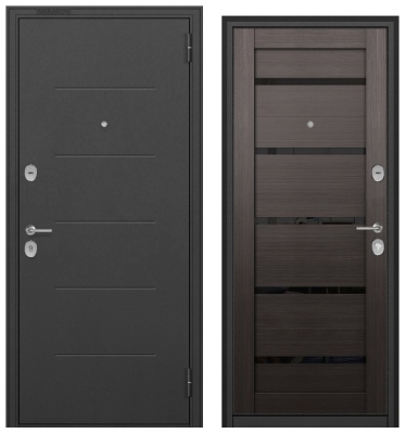 BULDOORS FAMILY ECO, RL-3, МДФ ларче шоколад CR-142 lakobel black, 2 замка