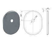 Декоративная накладка ESC.O.SF/OV.474 CP на шток (хром)