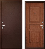 Тульские двери  А3 Монолит..., хром (антик медный, МДФ Золотой дуб) (1900*960, Правая)