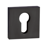 Накладка на цилиндр на квадратной розетке РЕНЦ (никель черный матовый, арт. INET 03 MBN)