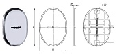 Декоративная накладка ESC 477 (90х65) СP сувальдная (автомат шторка, хром)