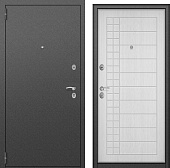 Дверь металл Агрия (антик серебро темное/МДФ белое дерево) (2050*960, левая)