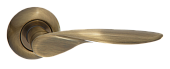 Дверная ручка Кавалуччи на круглой розетке (INAL 509-08, AB бронза античная)
