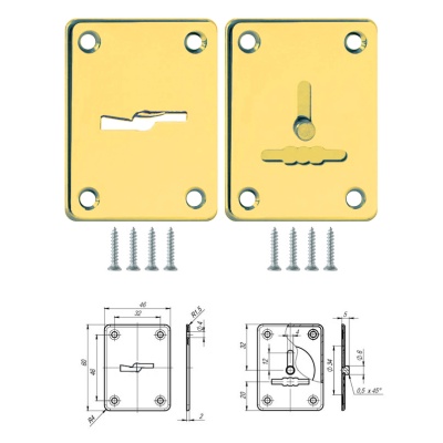 ***Накладка 3В13,38,4,040 (комплект) латунь