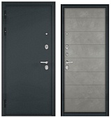 ТРАСТ МАСС, МДФ бетон серый 9С-135 (2050*960, левая, букле графит, хром)