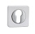 Накладка на цилиндр на квадратной розетке РЕНЦ (белый супер матовый/хром блестящий, арт. INET 02 MSW/CP)