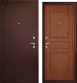 Тульские двери  А3 Монолит..., хром (антик медный, МДФ Золотой дуб) (2050*960, Левая)