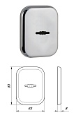 Накладка сувальдная ESC.S.XL/K.486-S SQ XL (автошторка) (прямоугольная, хром)