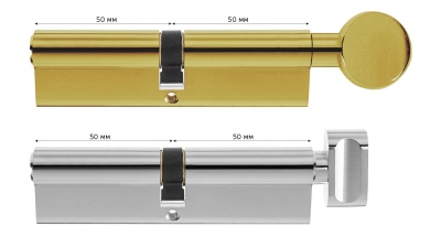 Цилиндровый механизм с вертушкой 50*50 мм центр
