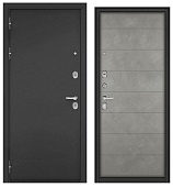 ТРАСТ МАСС, МДФ бетон серый 9С-135 (2050*960, L, левая, букле антрацит, хром)