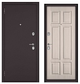 ФЭМЕЛИ МАСС, МДФ ларче бьянко М-109 (2000*860, левая, букле шоколад, хром)