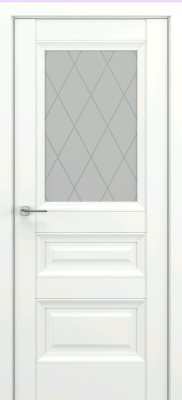 ***ДО 80 Ампир В2 матовый белый ZADOOR, Полипропилен, сатинат, с рис. Ромб, ЛОТ 19394797