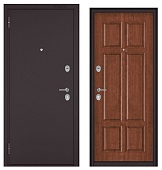 ФЭМЕЛИ МАСС, МДФ дуб золотой М-109 (2000*860, левая, букле шоколад, хром)