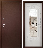 Дверь мет. Беркана Медный антик Сандал белый (2050*960, Правая)