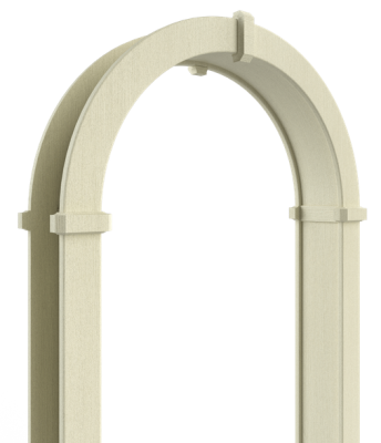 ***Арка полукруглая орех, покрытие ПВХ