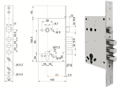 Замок BORDER G 4-3 Э