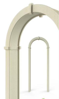 ***Арка полукруглая мил.орех, покрытие ПВХ