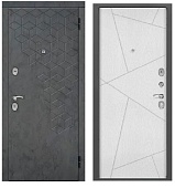 Тульские двери  Б80 СОТЫ,черн.муар,МДФ /МДФ , два контура, хром (2050*960, правая)